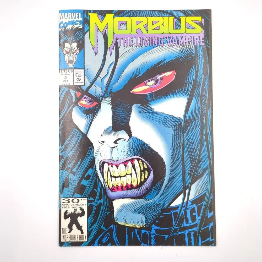 Morbius The Living Vampire #1 & #2 Marvel Comics 1992 Rise of Midnight Sons Lot